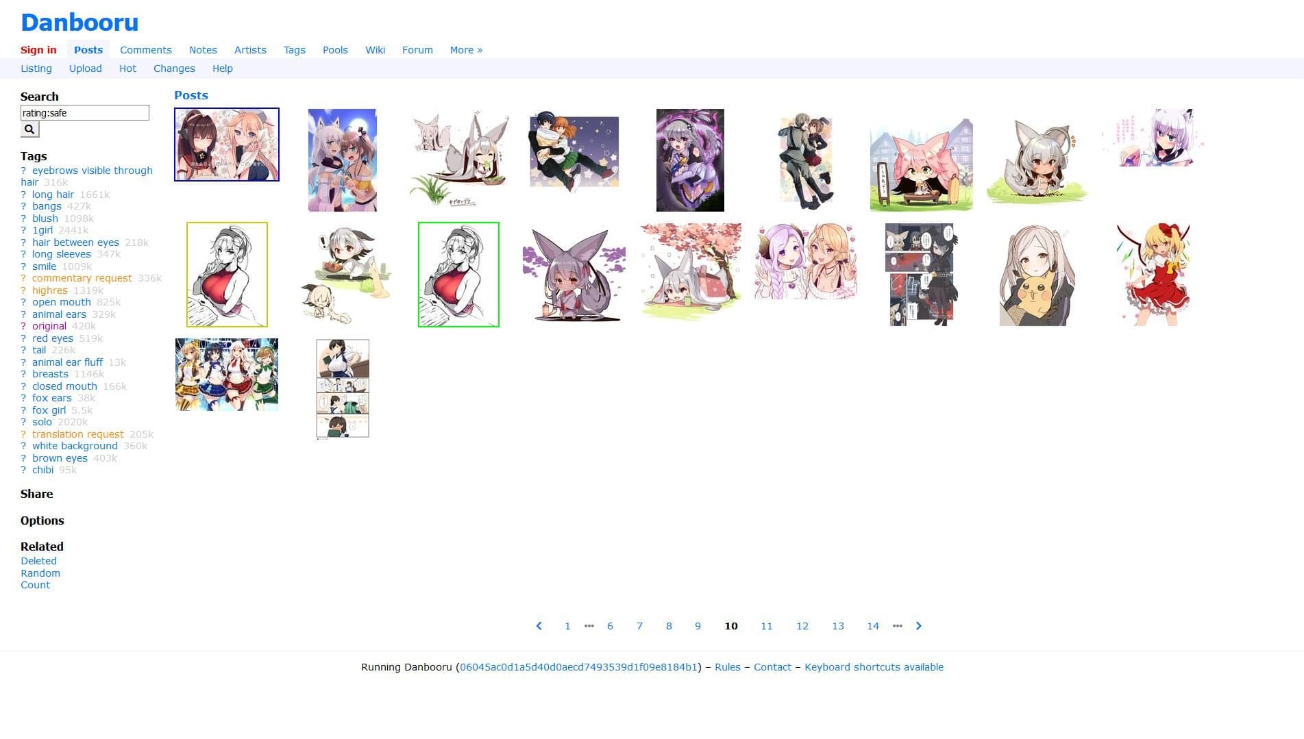 Danbooru screenshot 1
