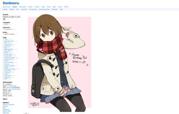 Danbooru screenshot 2
