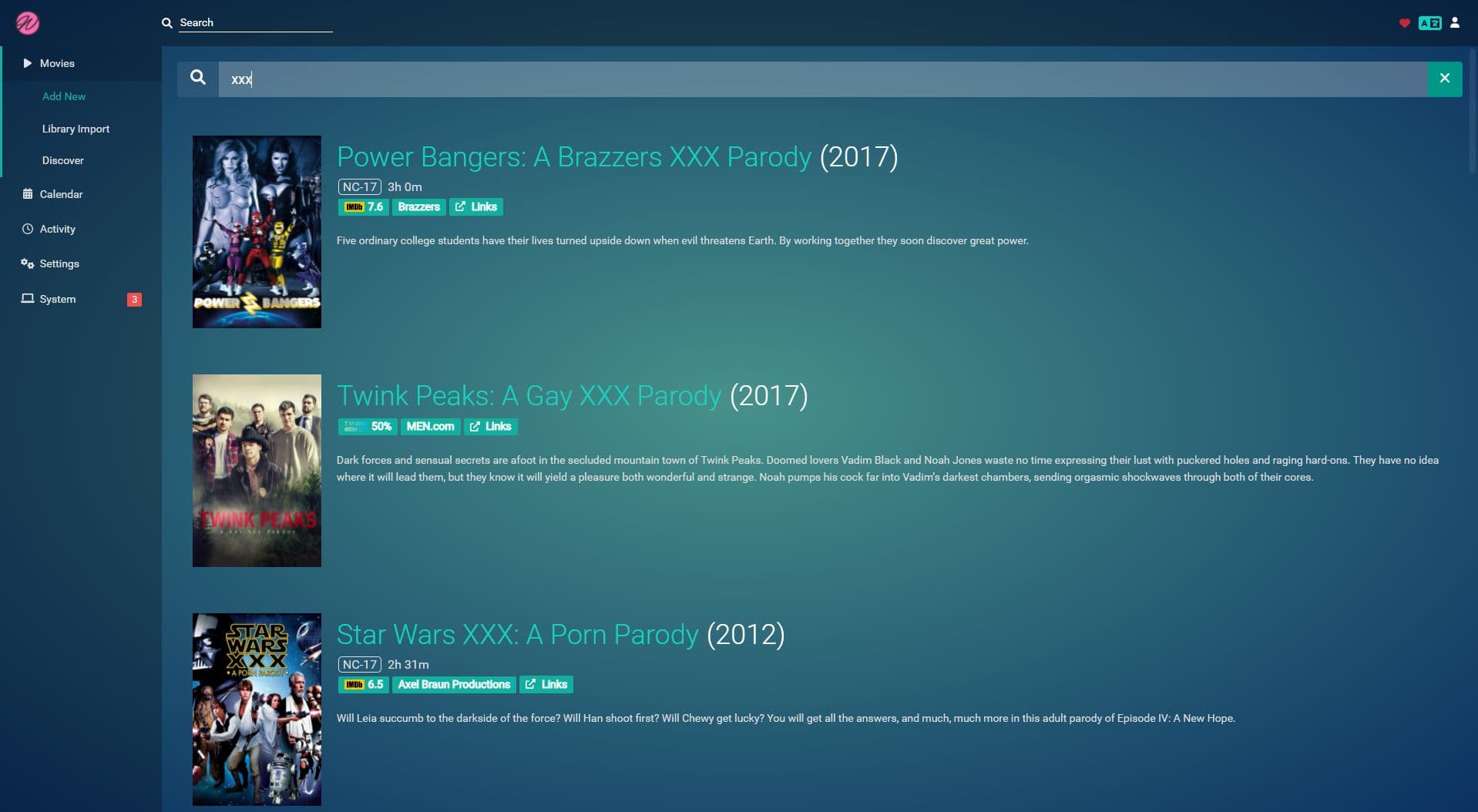 Whisparr screenshot 1