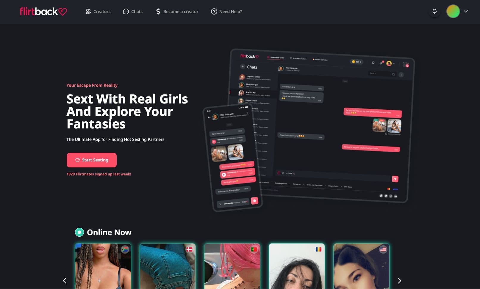 Flirtback screenshot 1