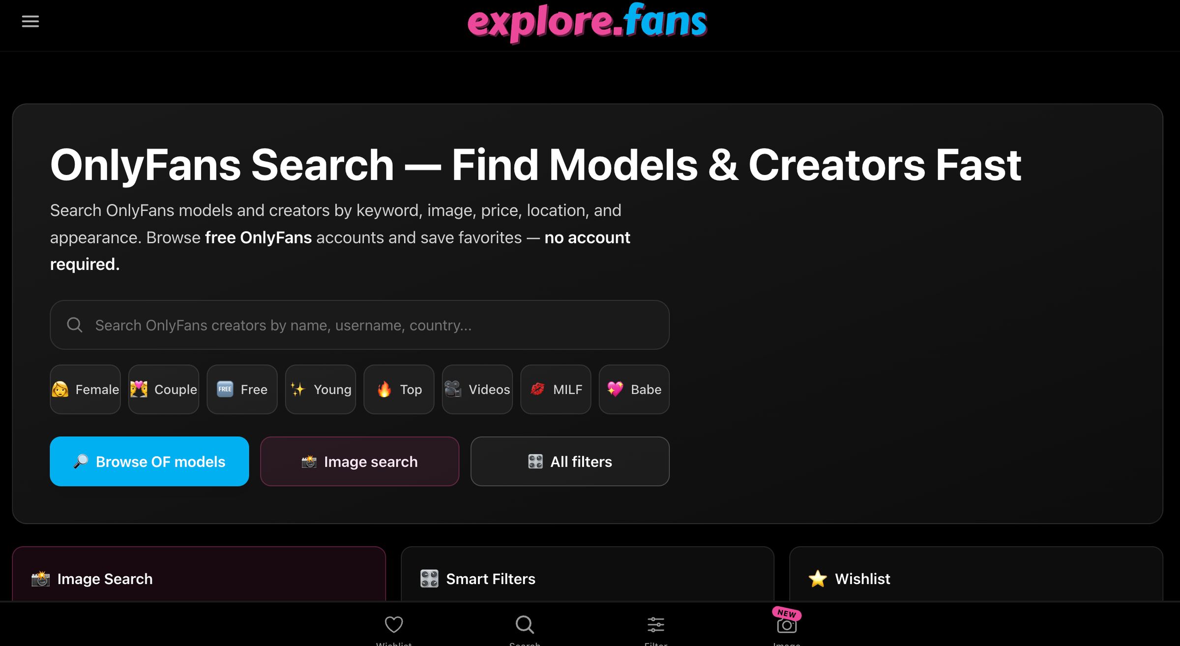 Explore.fans screenshot 1