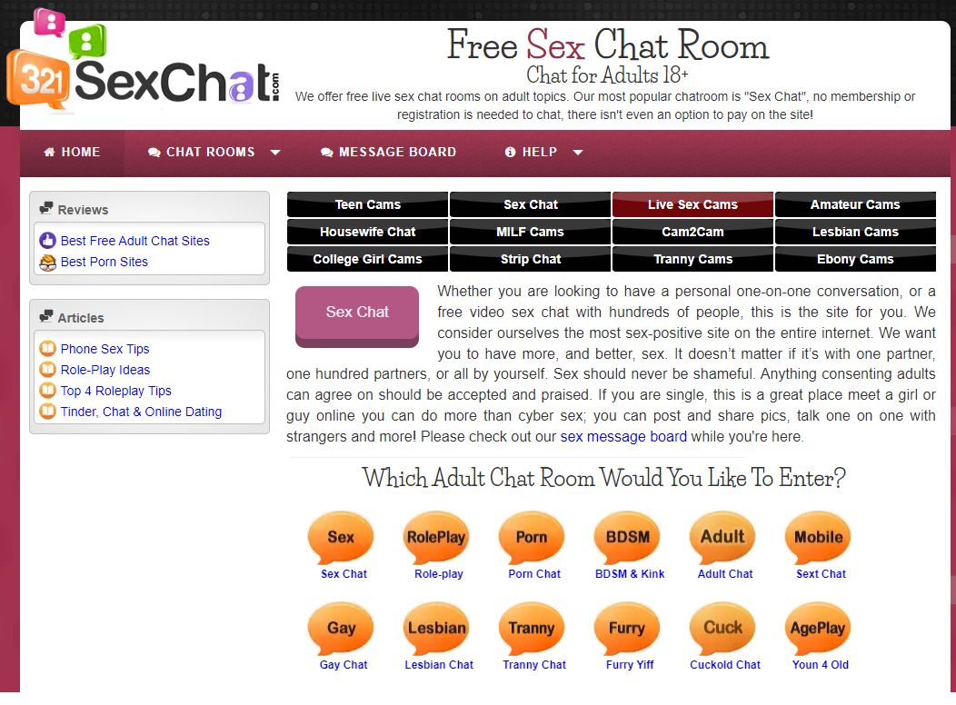 321 Sex Chat screenshot 1