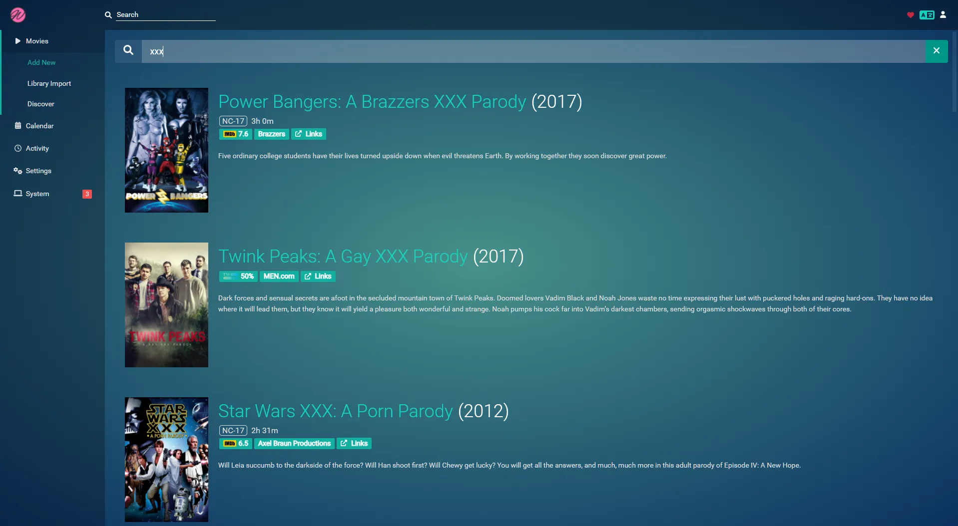 Whisparr screenshot 1