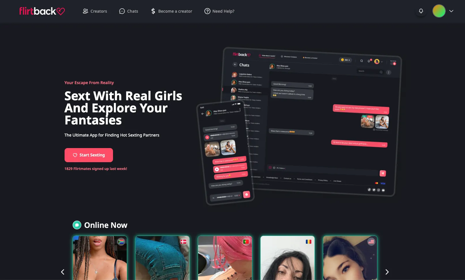 Flirtback screenshot 1